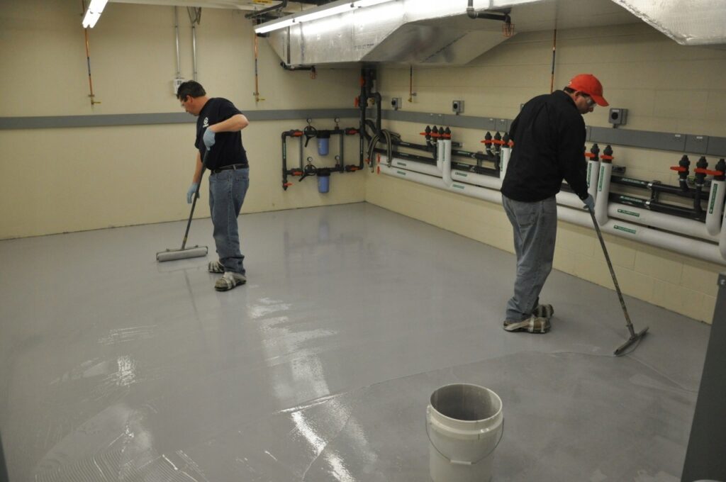 applying anti static floor coating