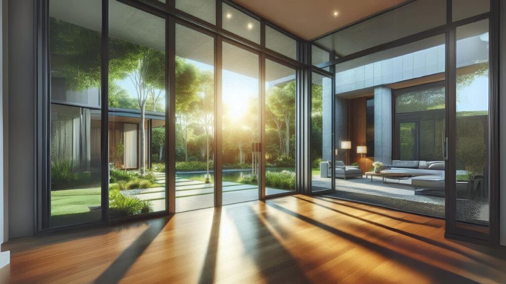 aluminium glass door