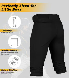 black youth baseball pants