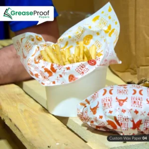 custom wax paper for food