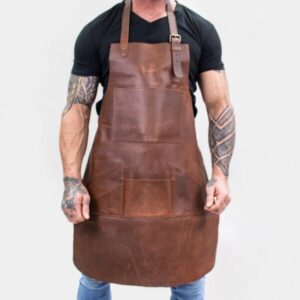 leather bbq apron