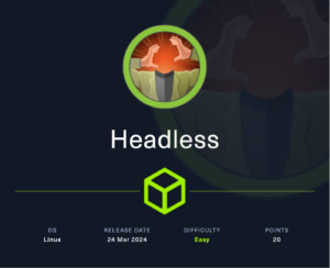 Headless Machine HTB Writeup