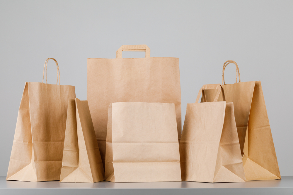 kraft paper shopping bags