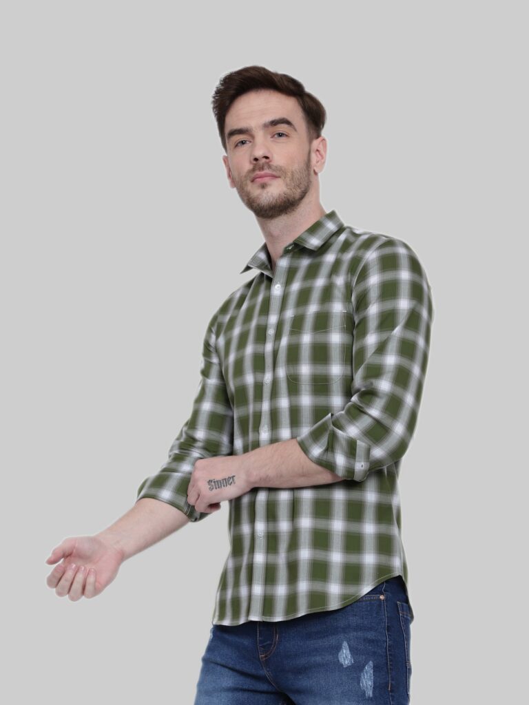 olive_check_shirt