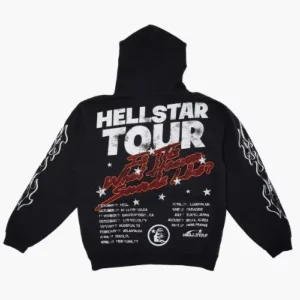 Black Hellstar Records World Tour Hoodie Back