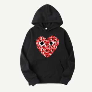 Comme Des Garcons Camo Heart Hoodie