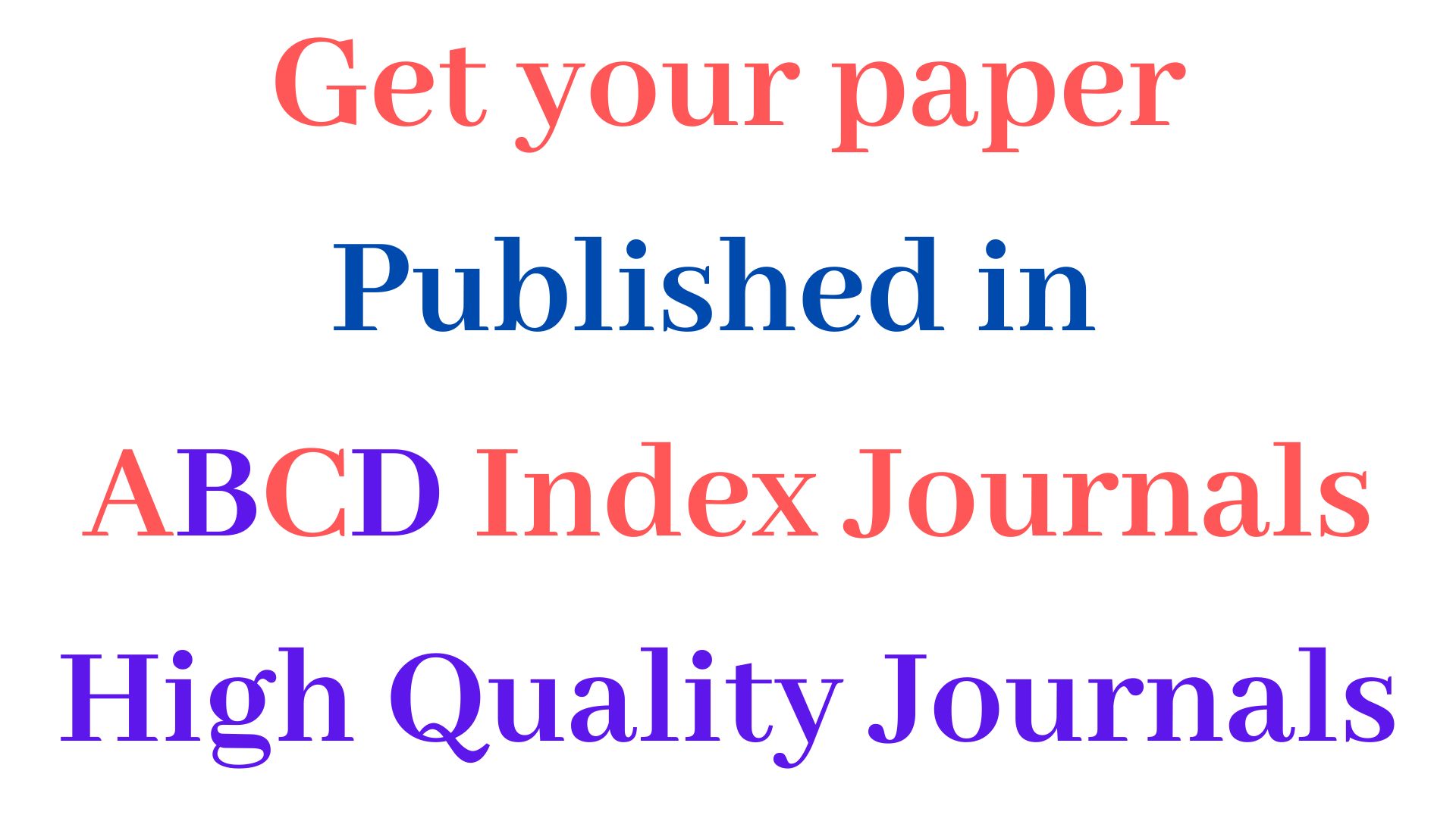 Abcd index journal list