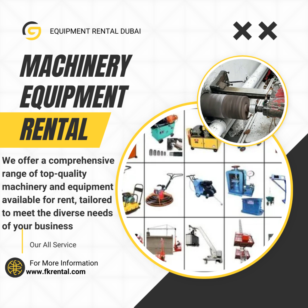 construction equipment rental Dubai