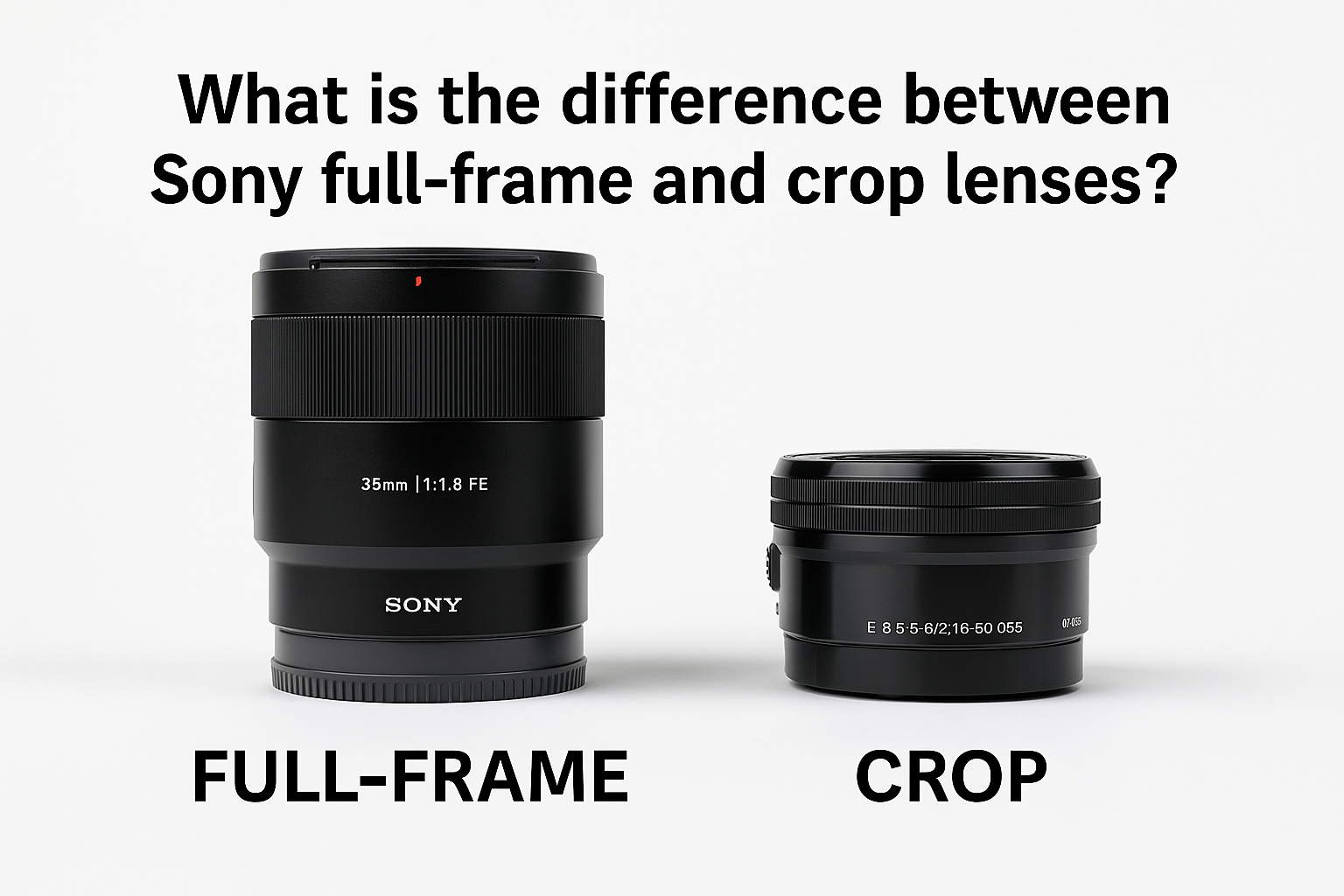 Sony full-frame and crop lenses