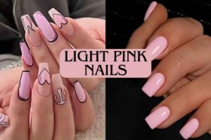 light pink nail design