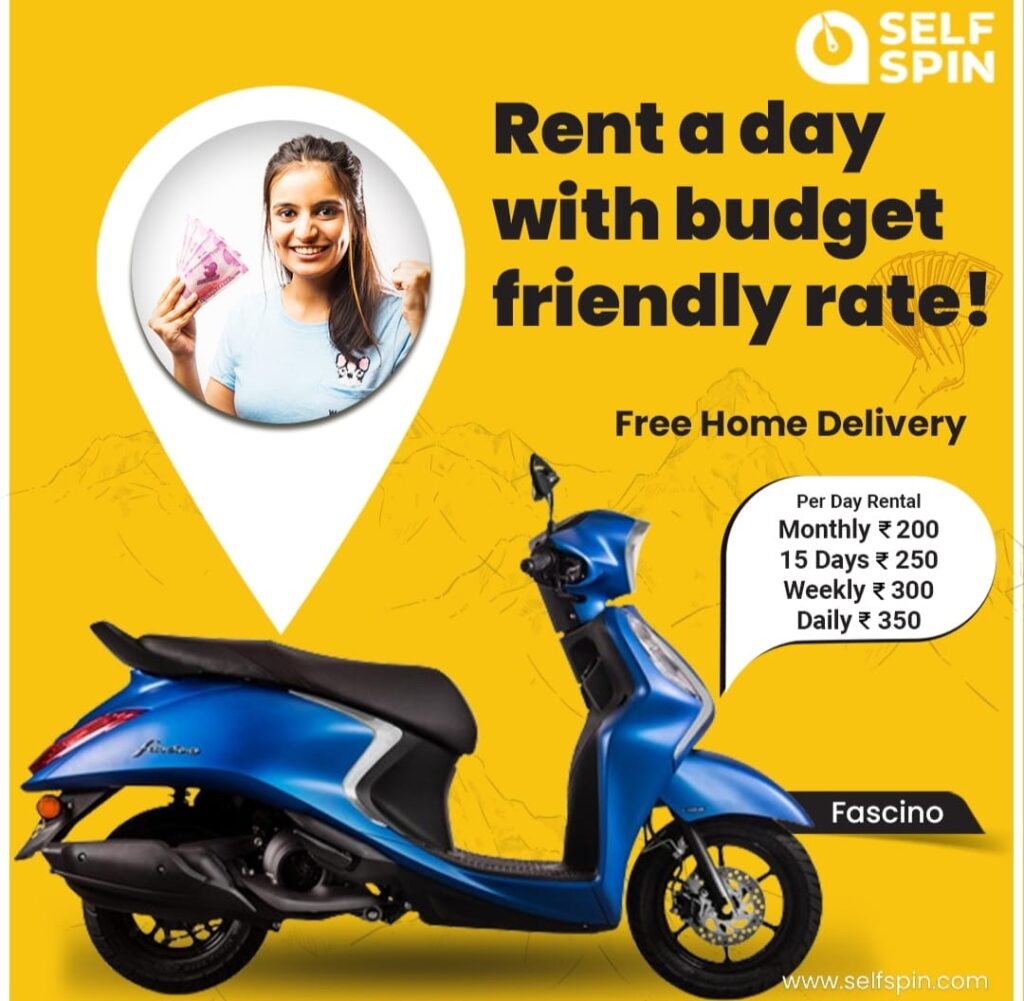 scooty rent in goa
