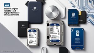 Western Digital external HDD plugged into a laptop