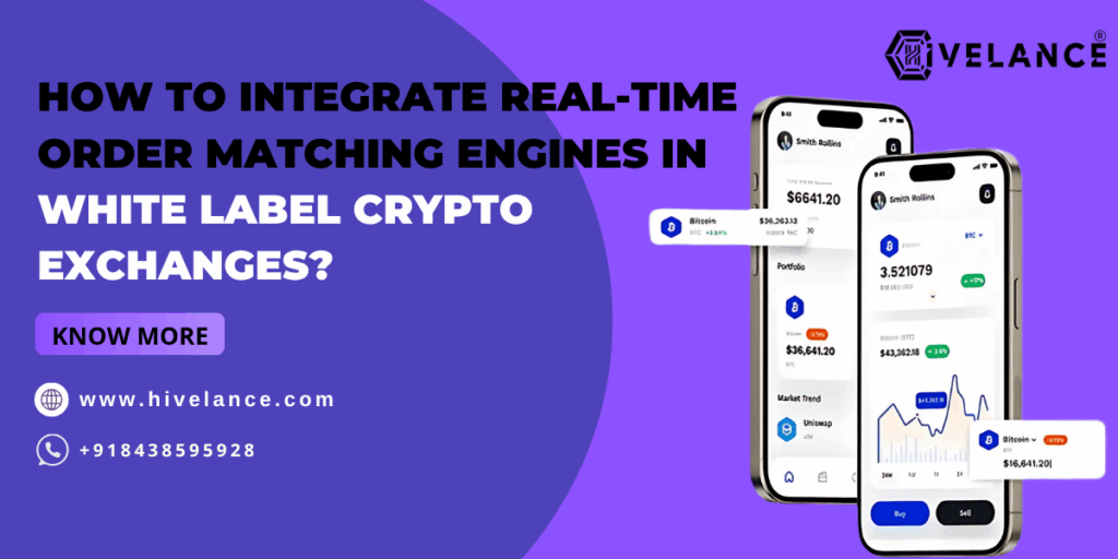 real time order matching in White label exchange