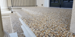 resin pebble floor