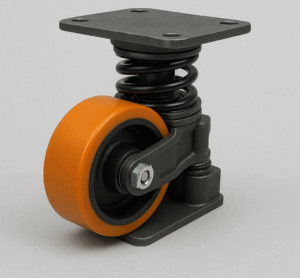 shock absorbing caster wheels
