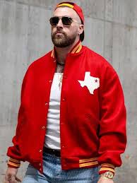Dallas Texans Travis Kelce Varsity Jacket