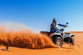 evening desert safari with quad bike