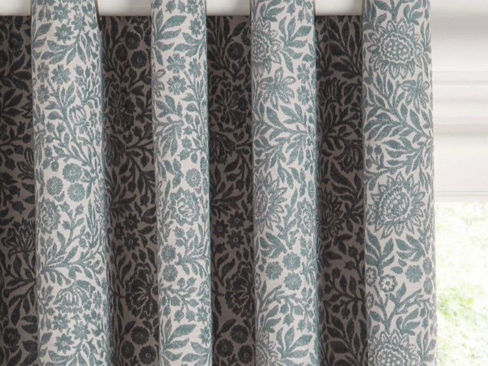 blue velvet curtains