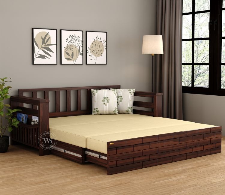 wooden sofa cum bed