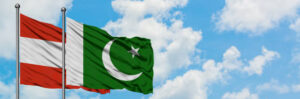 Austria and Pakistani flag