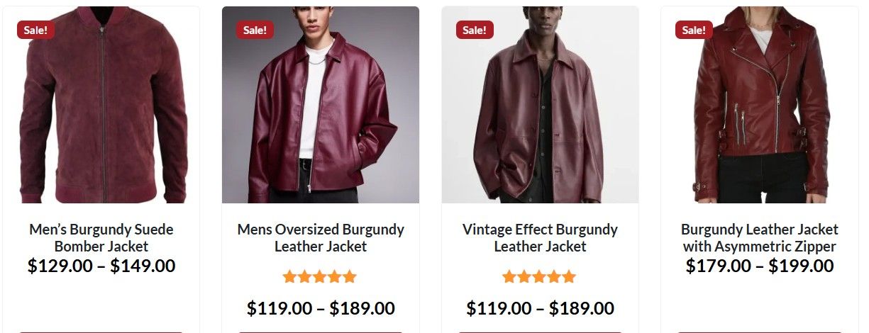 burgundy leather jackets