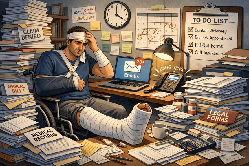 How a Personal Injury Can Turn Everyday Paperwork Into a Full-Time Task