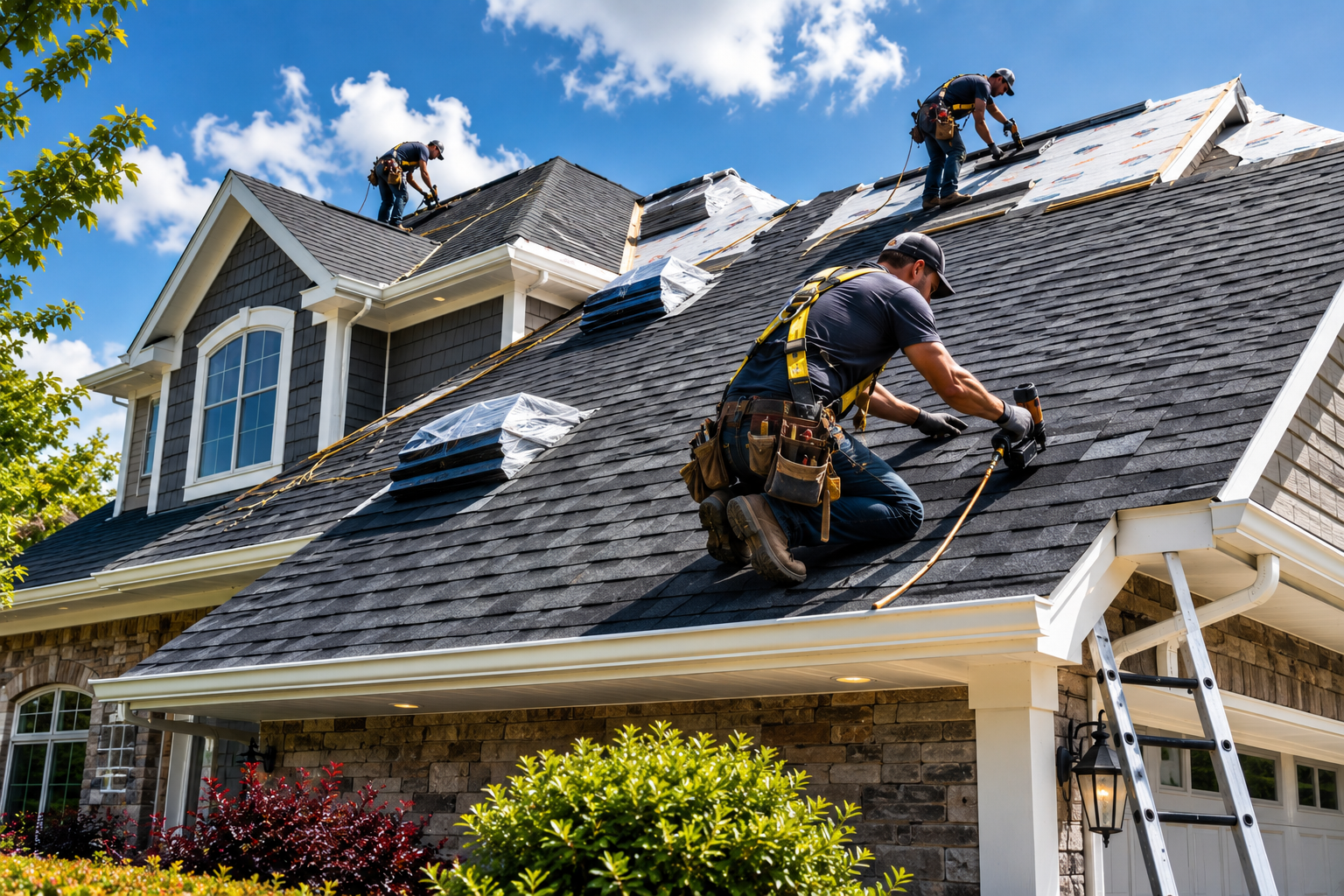 Roof replacement project by Indianapolis roofing company Roof replacement project by Indianapolis roofing company
